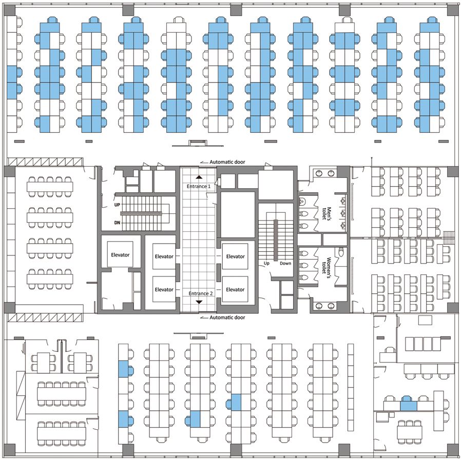 Open Office Space, Confirmed COVID-19 cases