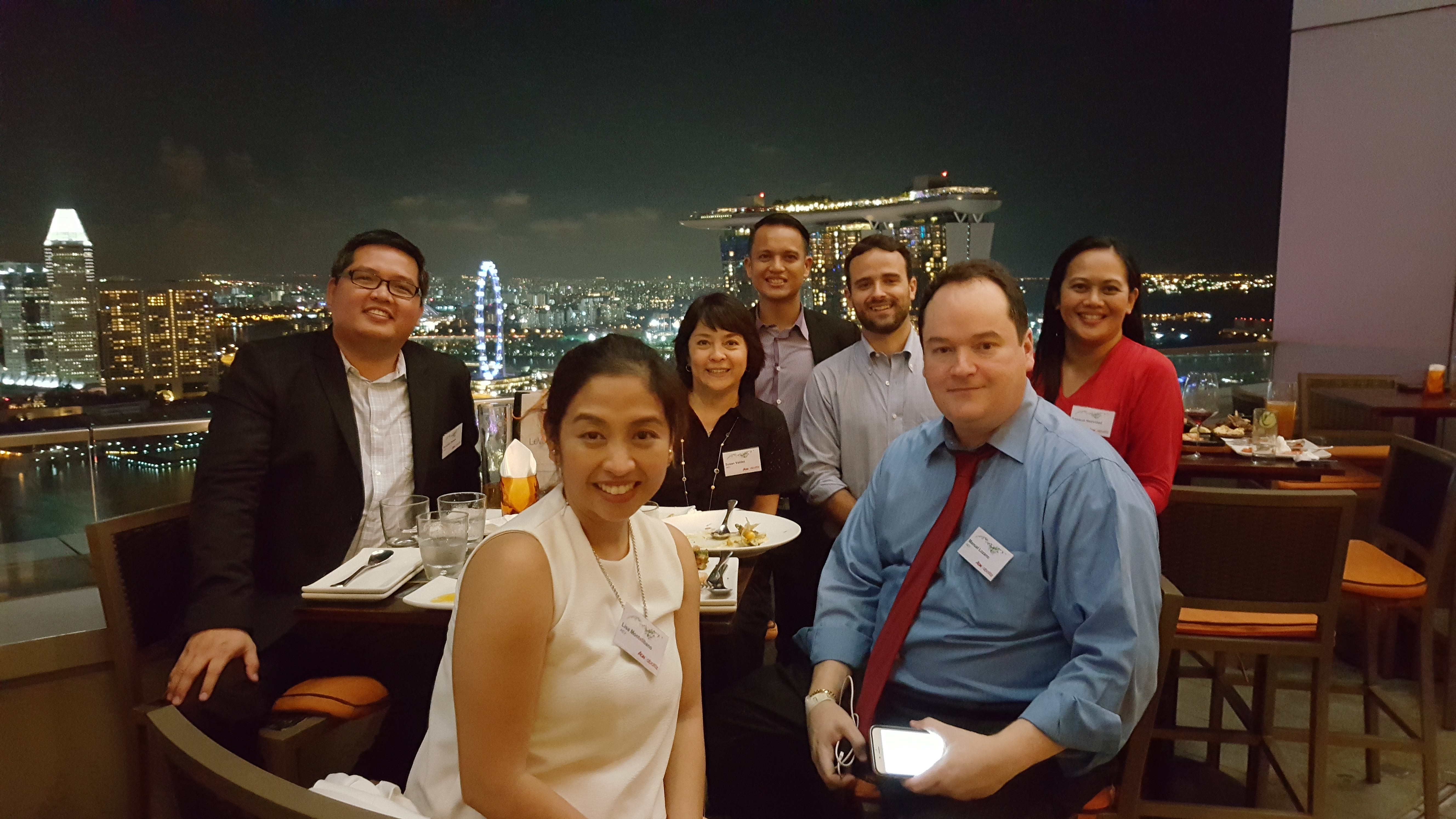 (Front row): AboitizPower Chief Financial Officer Liza Montelibano, AEV Chief Financial Officer Dmi Lozano. (Back row): AboitizPower Vice President for Risk Management Ronaldo Ramos, AEV Chief Corporate Services Officer Susan Valdez, AEV Assistant Vice President for Risk Management Raul Imperial, Jr., Pilmico Feeds Chief Operating Officer and Head of Commodity and Risk Management Tristan Aboitiz, and AEV Chief Risk Management Officer Annacel Natividad.