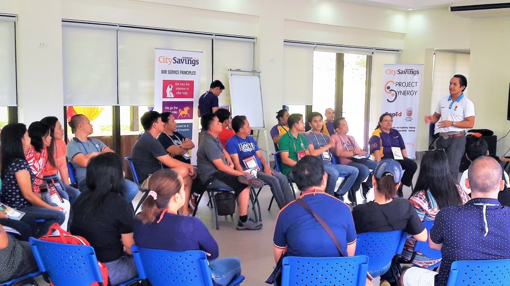 EFFECTIVE LEADERSHIP TRAINING: RAFI KAC Facilitator Leo Urpiana shared his expertise on effective leadership with DepEd personnel from the division of Batangas at CitySavings’ Project Synergy last September 27–29 in Balamban, Cebu.