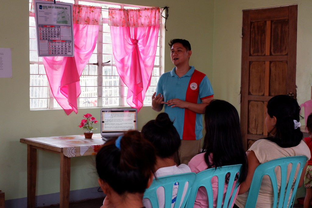 PROJECTS FOR THE COMMUNITY. Barangay San Bernardo in Tiwi, Albay, organizes Youth Forum at the recently-completed Health Center on May 15.