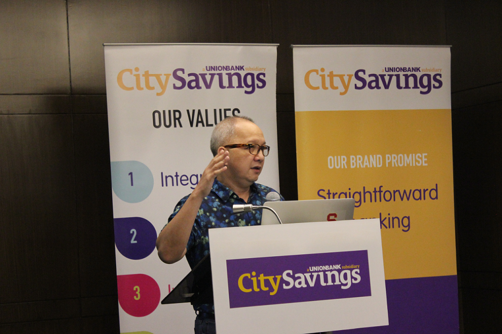 OUR COMPETITIVE STRATEGY: President and CEO Eugene Acevedo focused on three key points: Culture, Courage and Collective Intelligence as he capped the series of talks during Capehan sa Bangko Year 4.