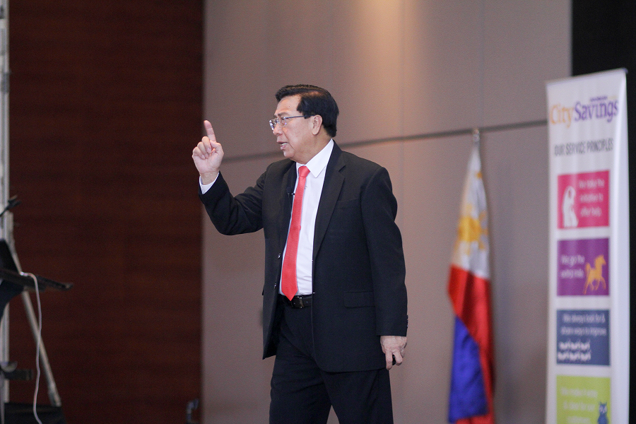 INSPIRATIONAL TALK: Global Learning Solutions (GLS) CEO Roger Collantes inspires the attendees as he shared some motivational lessons from his book Beyond Survival: How To Thrive Amidst Life’s Inevitable Crisis.