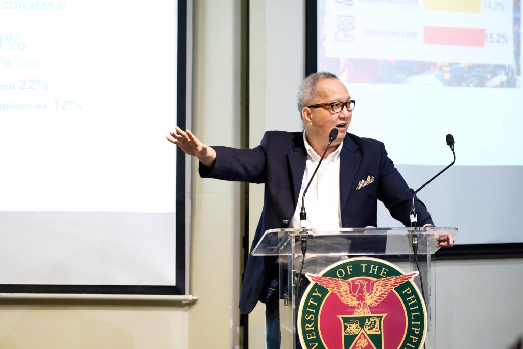 FINANCIAL INCLUSION TALK: CitySavings Chairman of the Board Eugene Acevedo shared his expertise and knowledge on Financial Inclusion in the Digital World during the conclusion of “Return on Investment 2017” at the University of the Philippines Diliman, Quezon City last November 11.