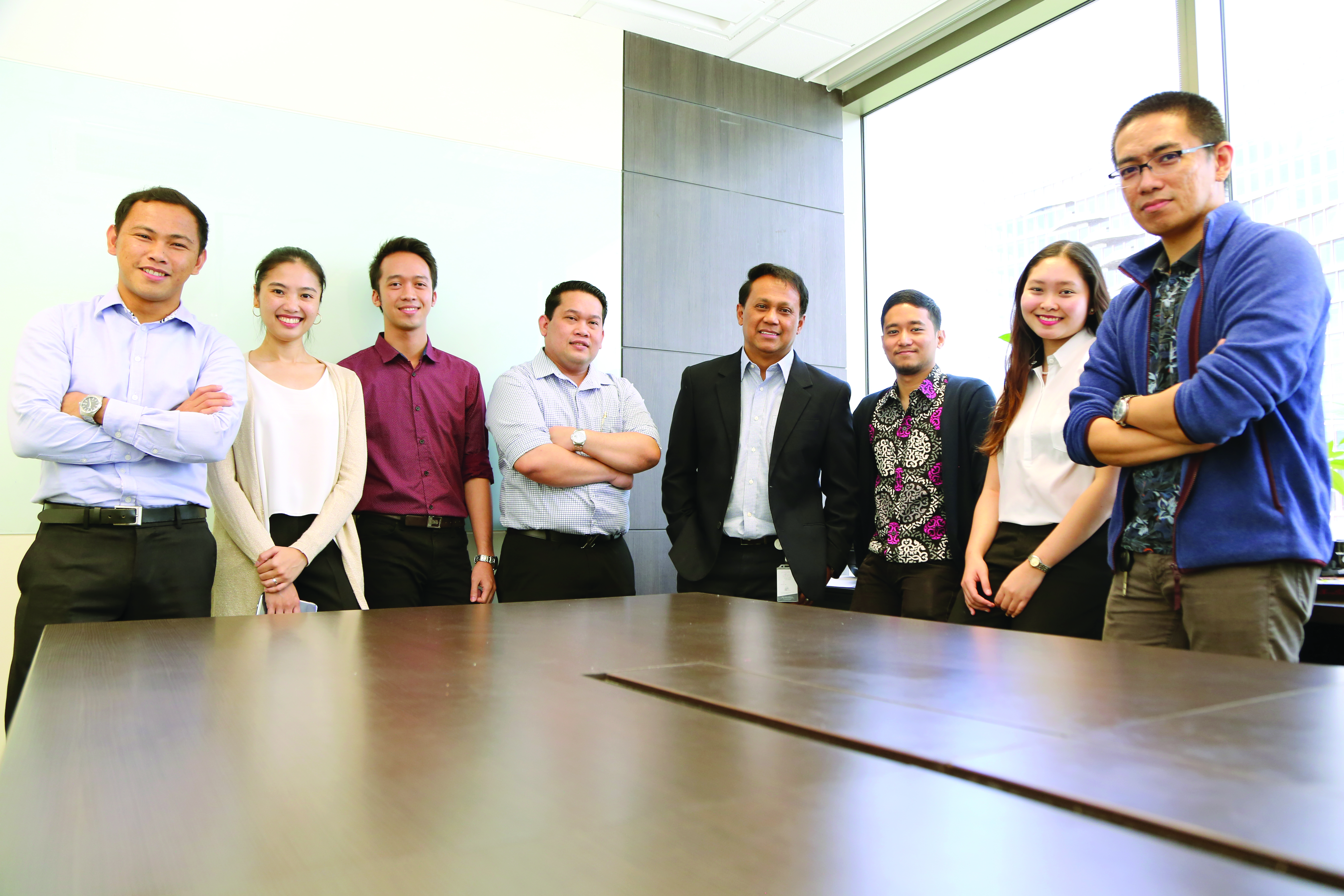 INTRODUCING THE DIGITAL MANAGEMENT TEAM. Aboitiz faces the digital challenge head-on with the newly formed Digital Management Team headed by Jojo Guingao (center). The team’s mission is to ensure that Aboitiz is ready and actively taking advantage of the technological disruptions.