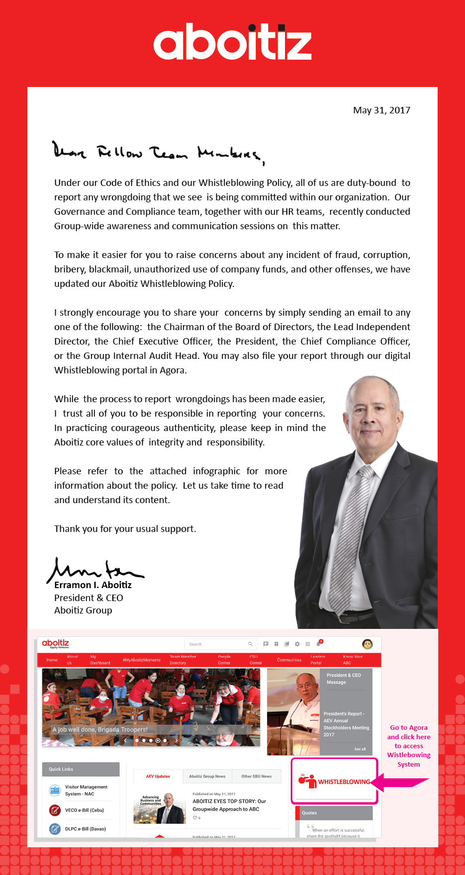 EIA messag whistleblowing policy