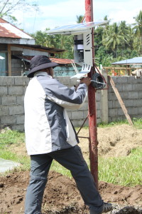 Maintenance operation of an AWS unit located in one of PSFI's host communities. 