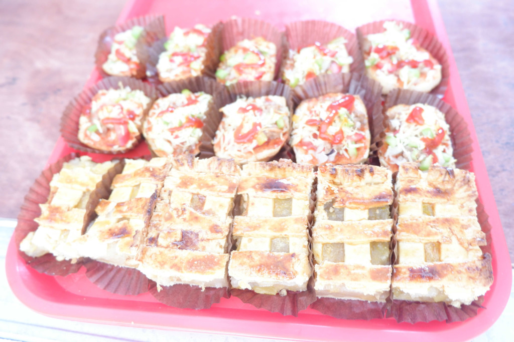 Pastries baked by the trainees