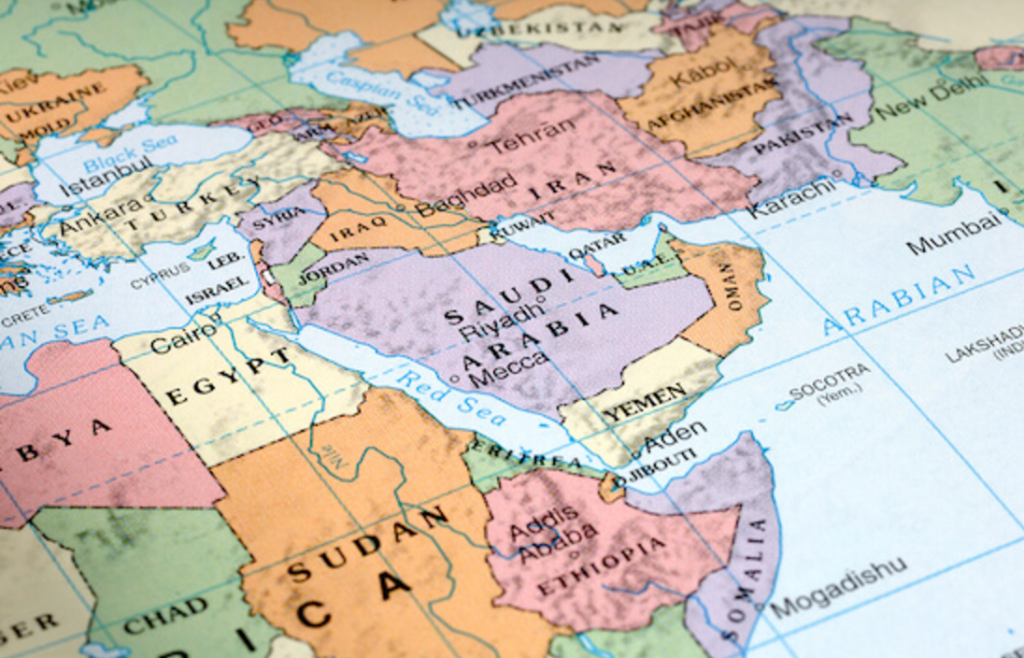 Map of the Middle East