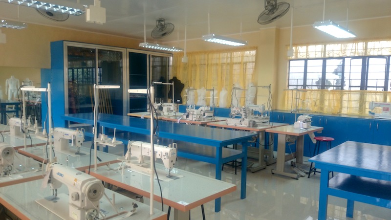 DRESSMAKING LABORATORY. New sewing machines donated by TMO will help students of San Rafael National High School make the most of the school’s techvoc development program.