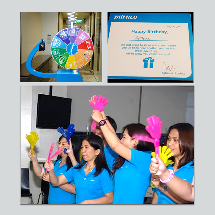CLAPPERS IN ACTION. Pilmico's signature clappers are staple actors seen during the company's many team member engagement activities from Fun Themed Fridays to celebrating birthdays. 