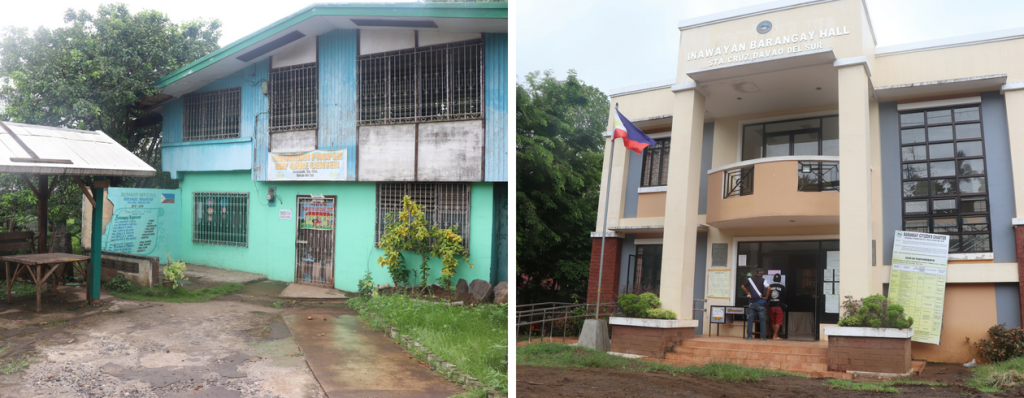 INAWAYAN BARANGAY HALL. In 2016, Inawayan inaugurated its brand new barangay hall (right). The photo on the left is of the old barangay hall. 