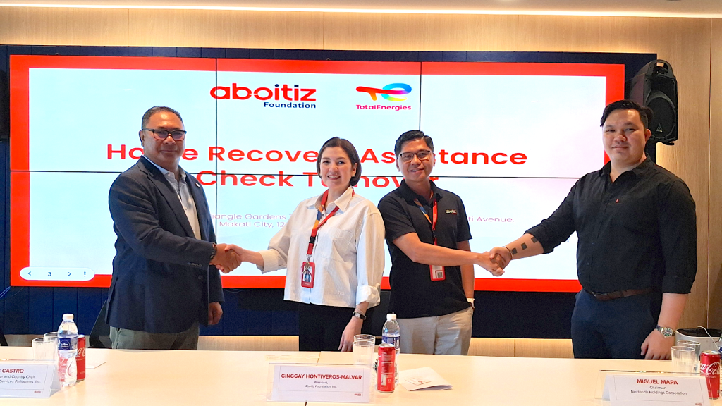 Typhoon Tino Aboitiz Foundation TotalEnergies long-term recovery program