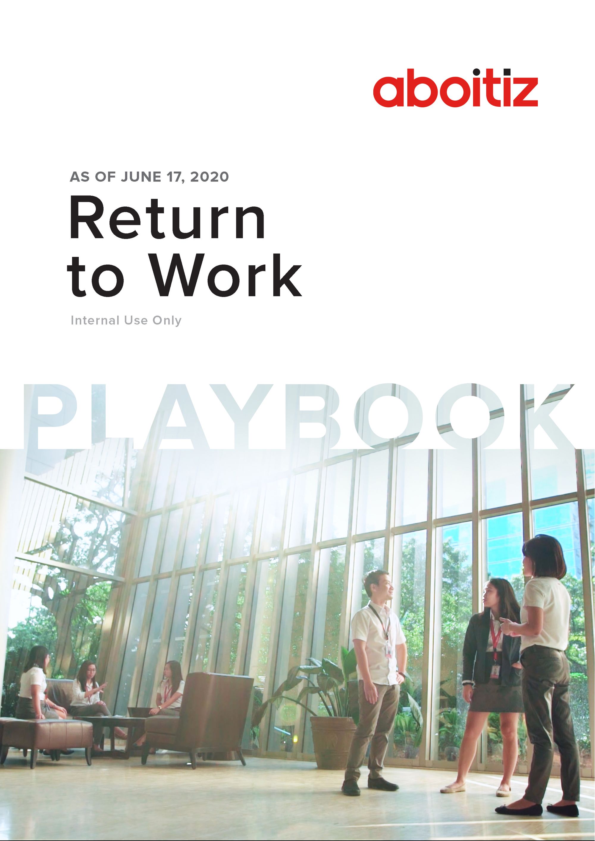 Return-to-Work Playbook, Guidelines, Internal
