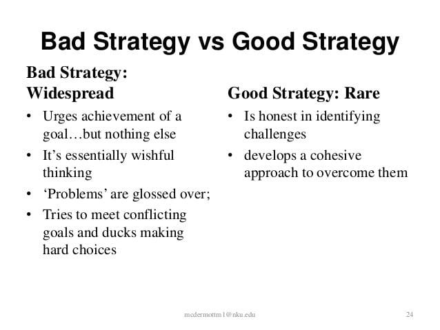A rumelt perpsective on good strategy